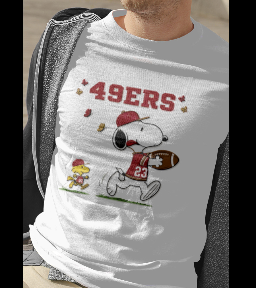 Snoopy Vs Woodstocks 49ers Football Comic T-Shirt