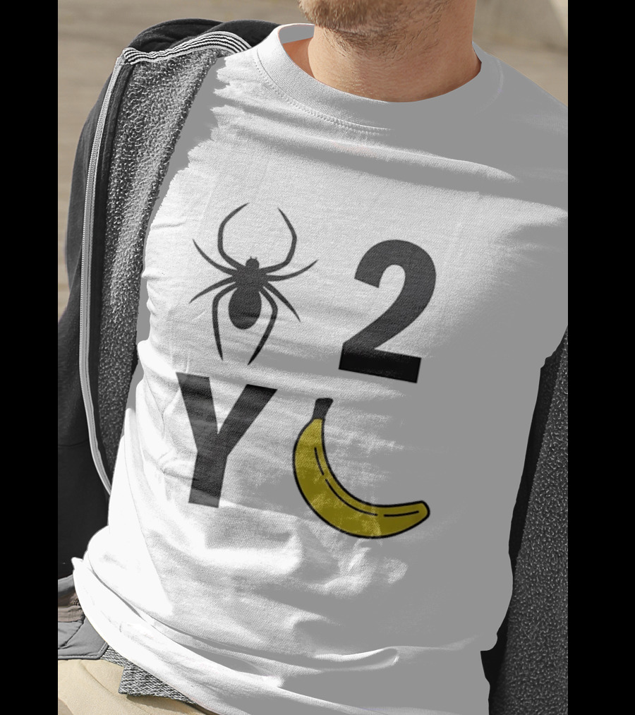 Spider 2 Y Banana Rebus Wordplay Visual Pun T-Shirt