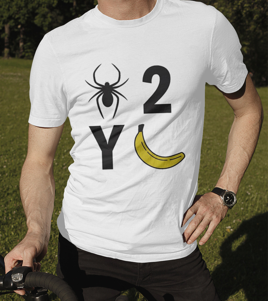 Spider 2 Y Banana Rebus Wordplay Visual Pun T-Shirt