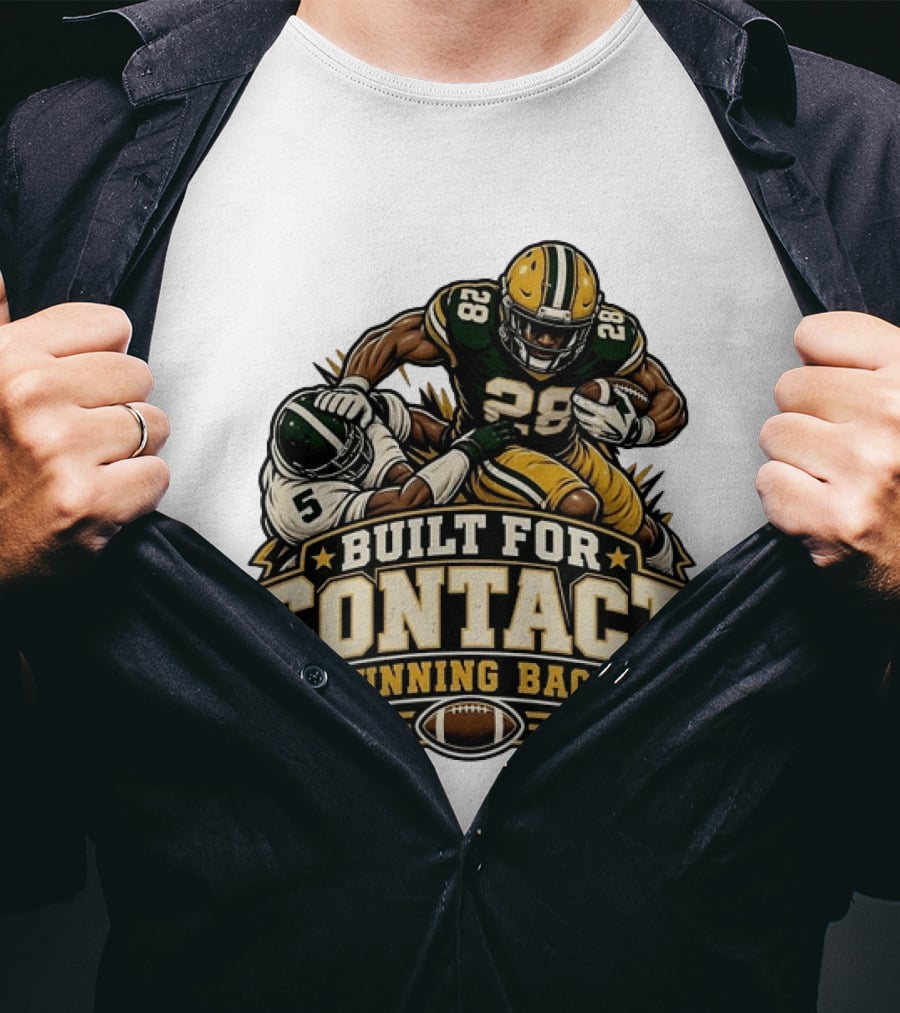 Green Bay Packers Number 28 Built For Contact Running Back T-Shirt
