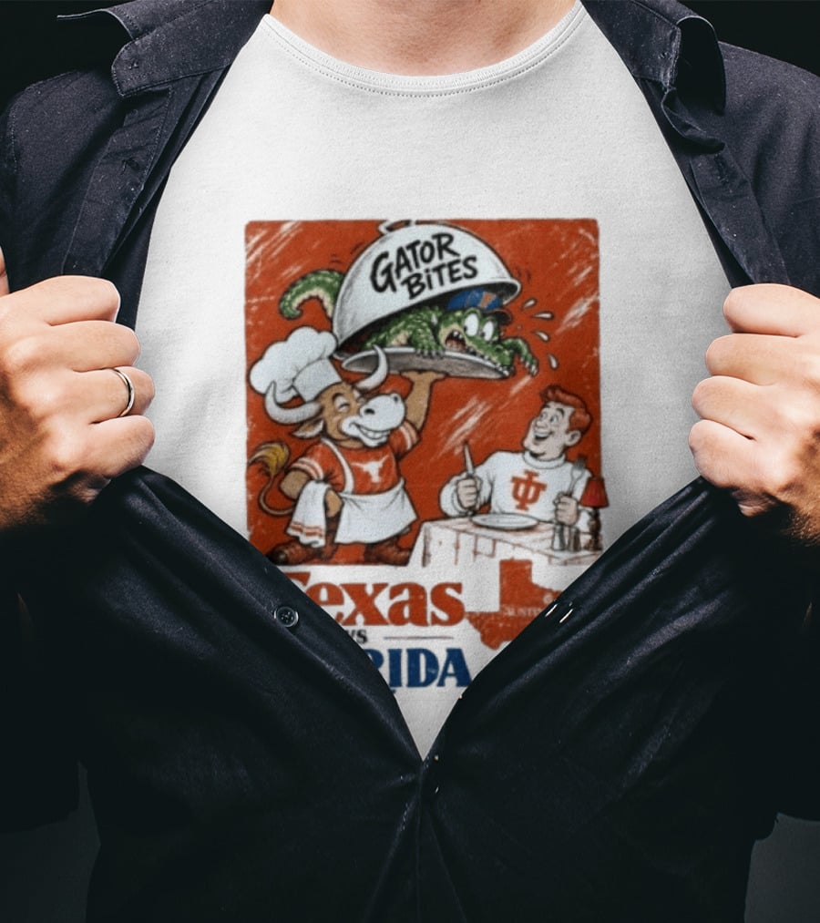Texas Vs Florida Gator Bites Austin Sports Club T-Shirt