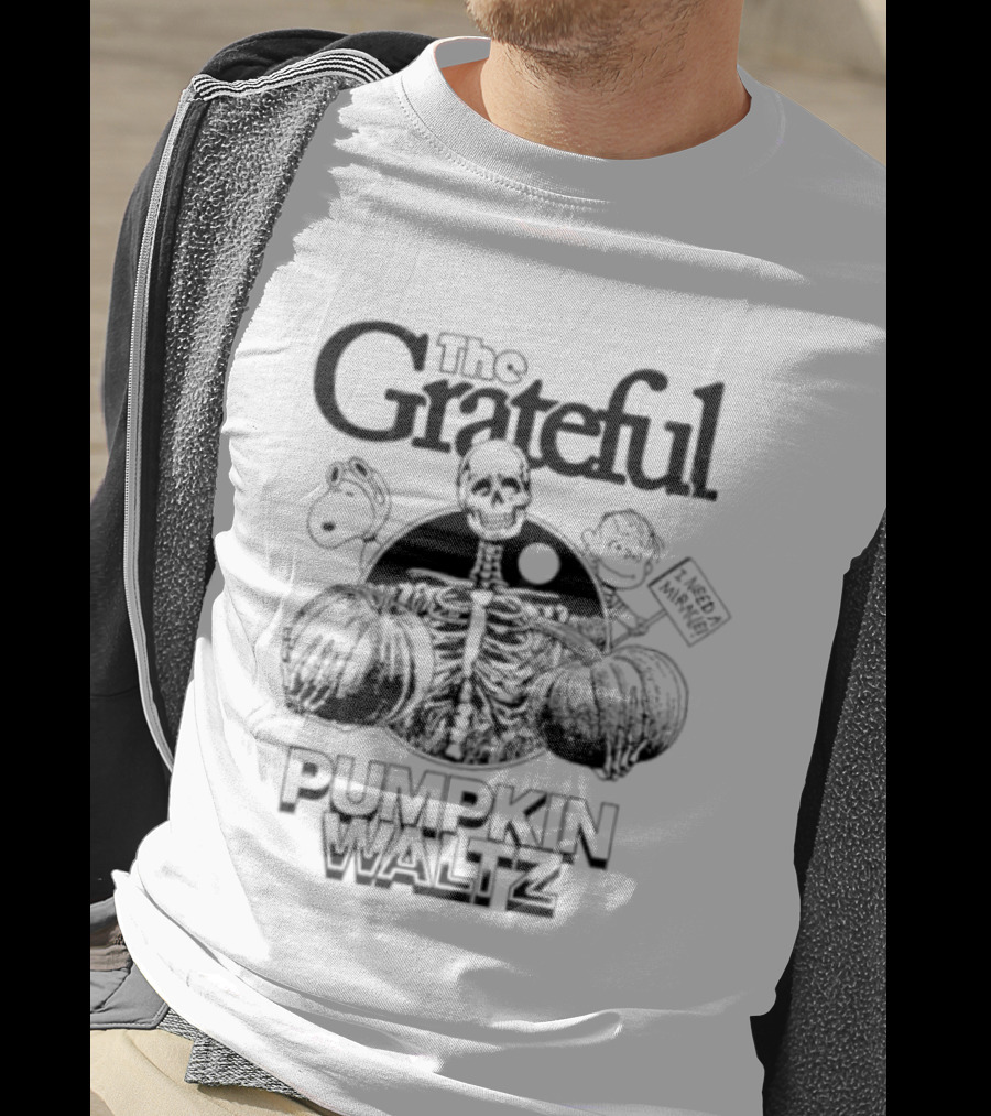 Grateful Dead Pumpkin Waltz I Need A Miracle Halloween Snoopy Charlie Brown T-Shirt