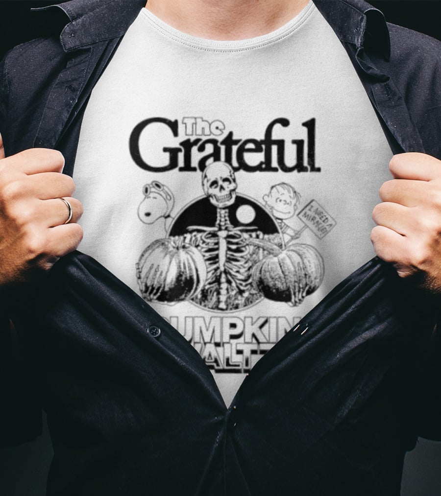 Grateful Dead Pumpkin Waltz I Need A Miracle Halloween Snoopy Charlie Brown T-Shirt