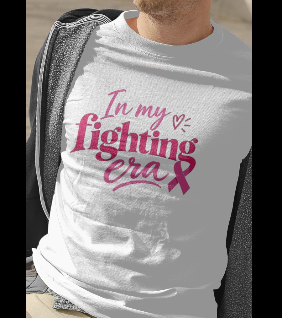 In My Fighting Era Breast Cancer Awareness Pink Ribbon T-Shirt