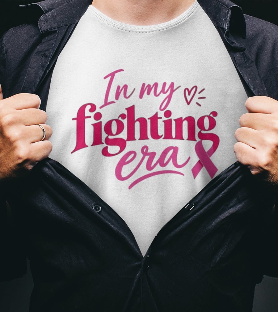In My Fighting Era Breast Cancer Awareness Pink Ribbon T-Shirt