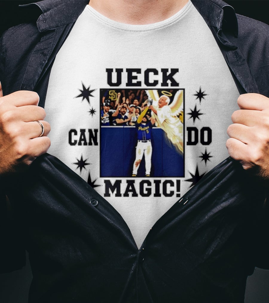 Ueck Can Do Magic San Diego Padres Baseball Fans Funny Angel T-Shirt