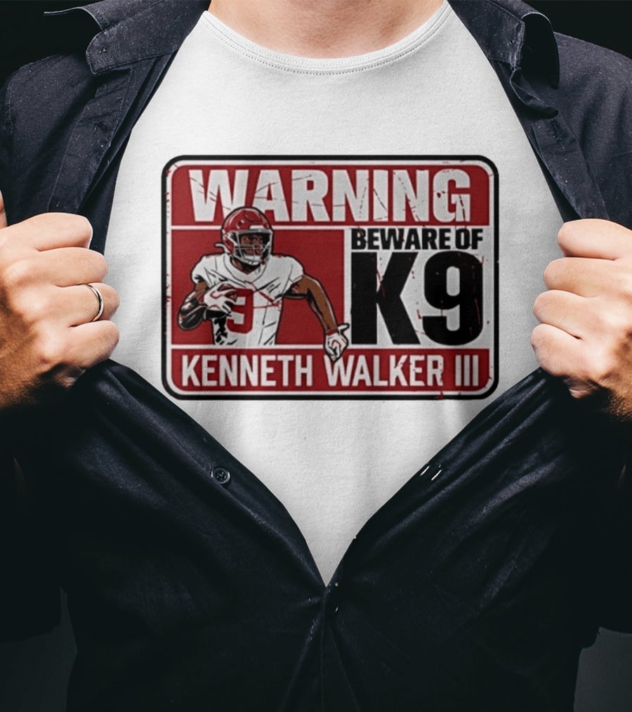 Warning Beware Of K9 Kenneth Walker III T-Shirt