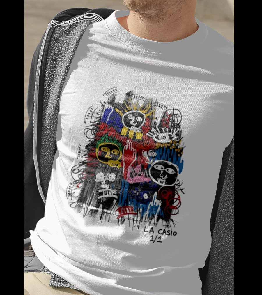 La Casio 1 1 Abstract Expressionist Colorful Faces T-Shirt