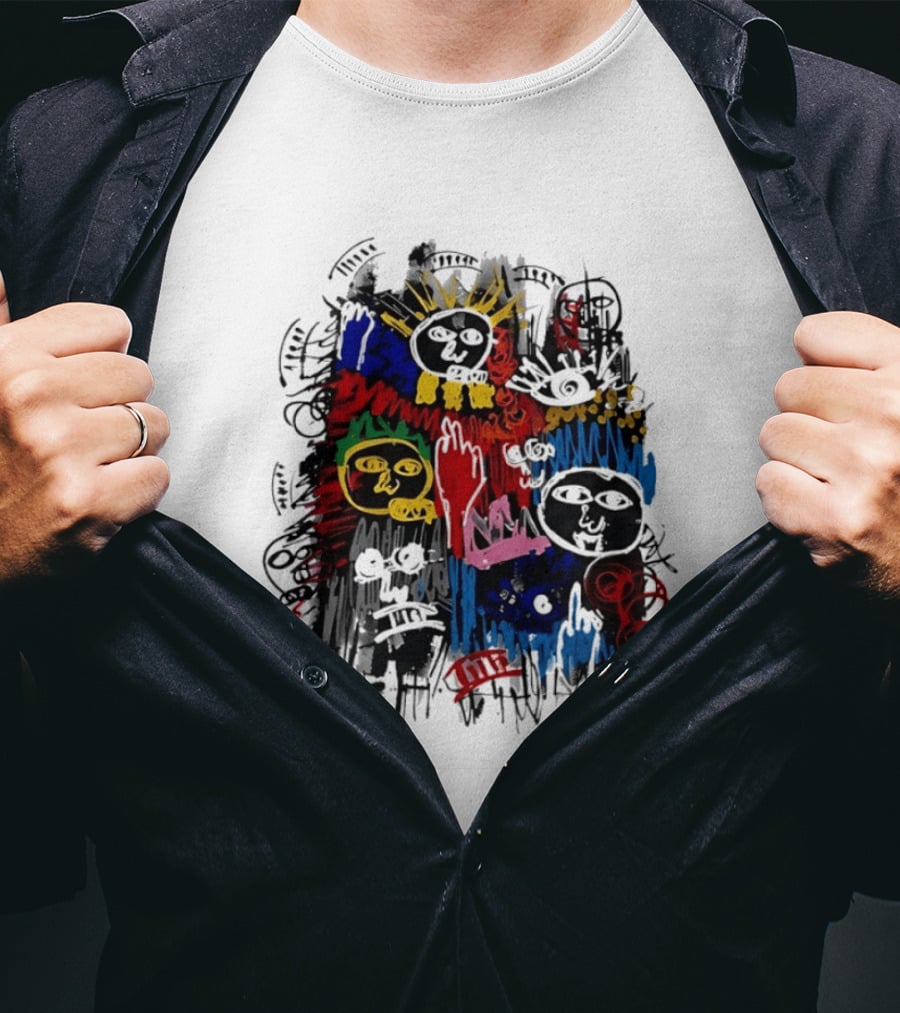 La Casio 1 1 Abstract Expressionist Colorful Faces T-Shirt