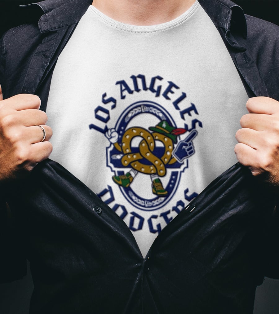 Los Angeles Dodgers Oktoberfest 2026 Bavarian Pretzel Baseball Fan Gear T-Shirt