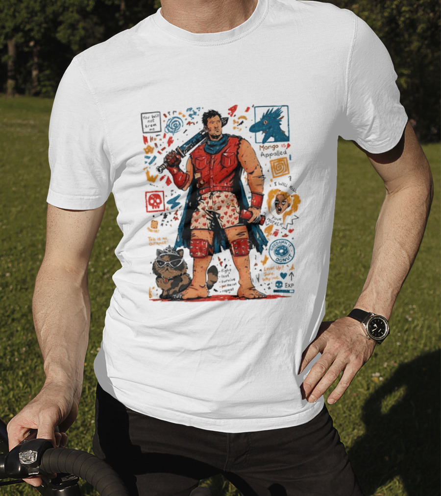 Mongo Is Appalled Goddamn It Donut Fantasy Adventure Comic Style Hero Boxer Villain Playful Quotes T-Shirt