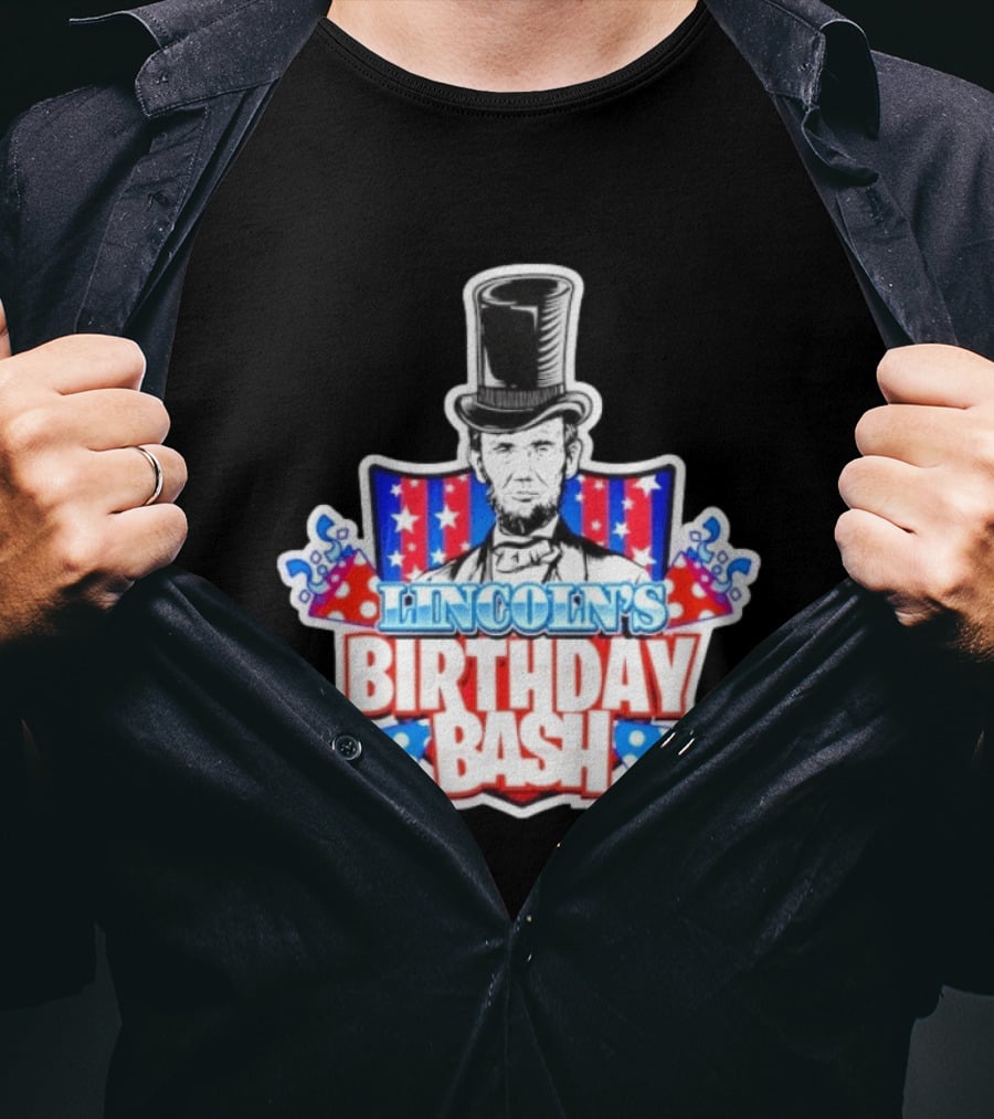 Lincoln's Birthday Bash President Patriotic Celebration T-Shirt