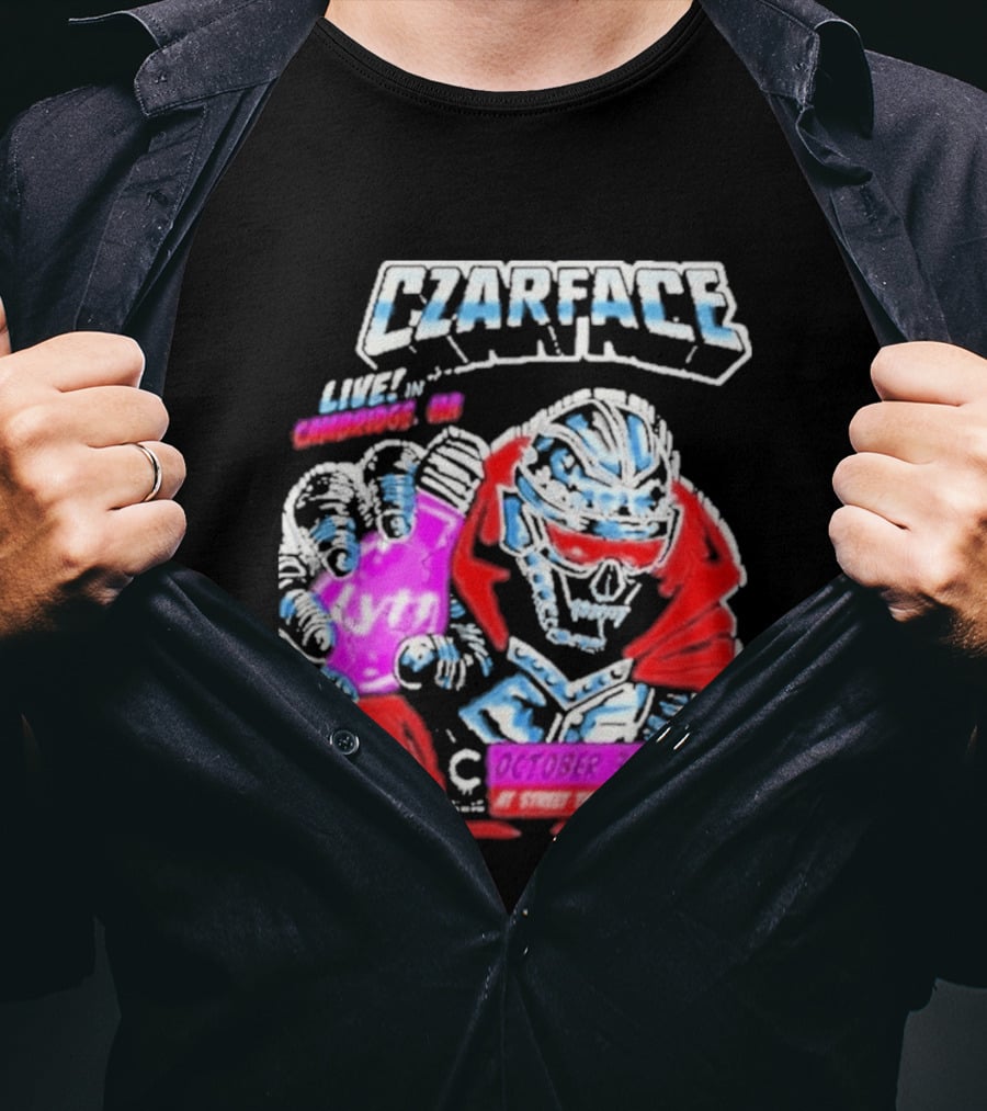Czarface Live In Cambridge MA October 30 2026 Street Theory Art Gallery T-Shirt