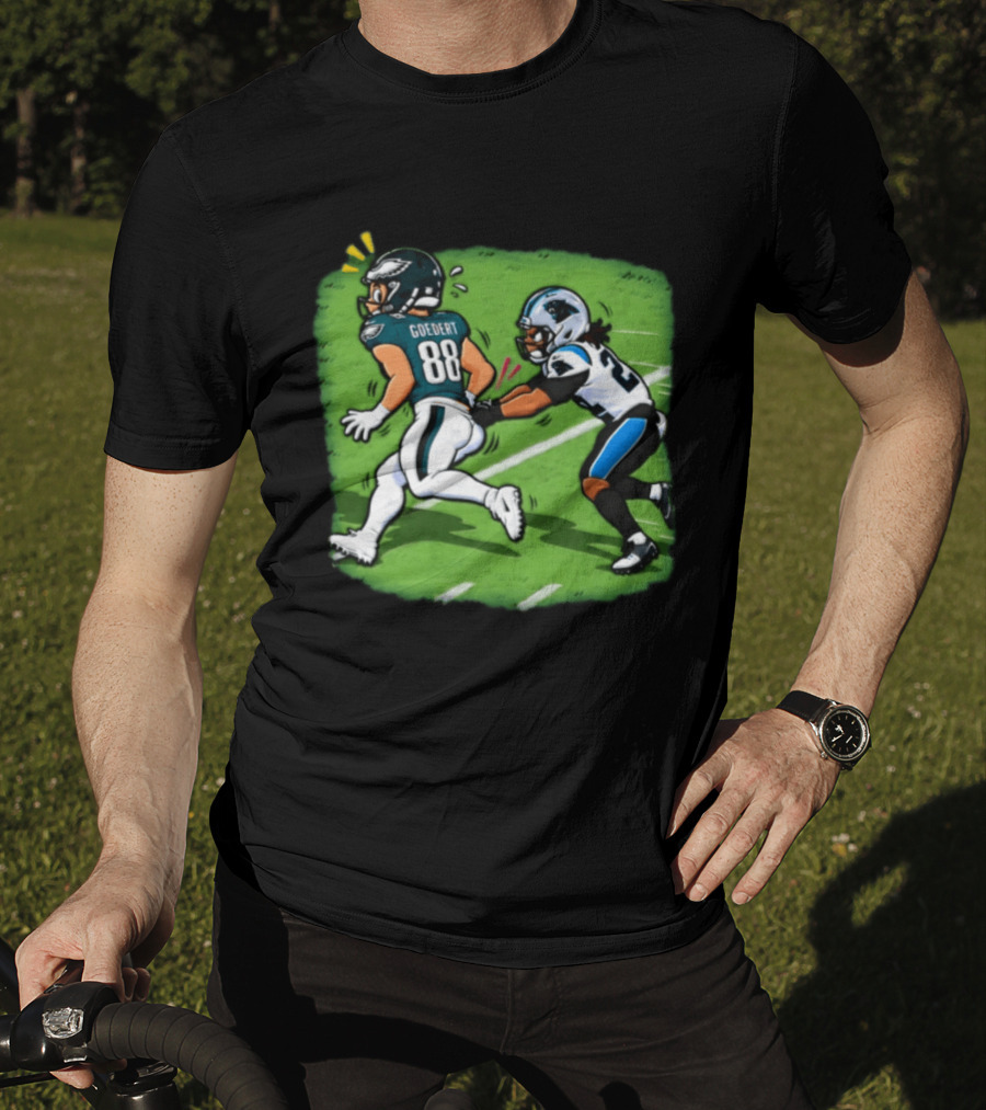 Dallas Goedert Humorous Booty Grab Football Moment T-Shirt