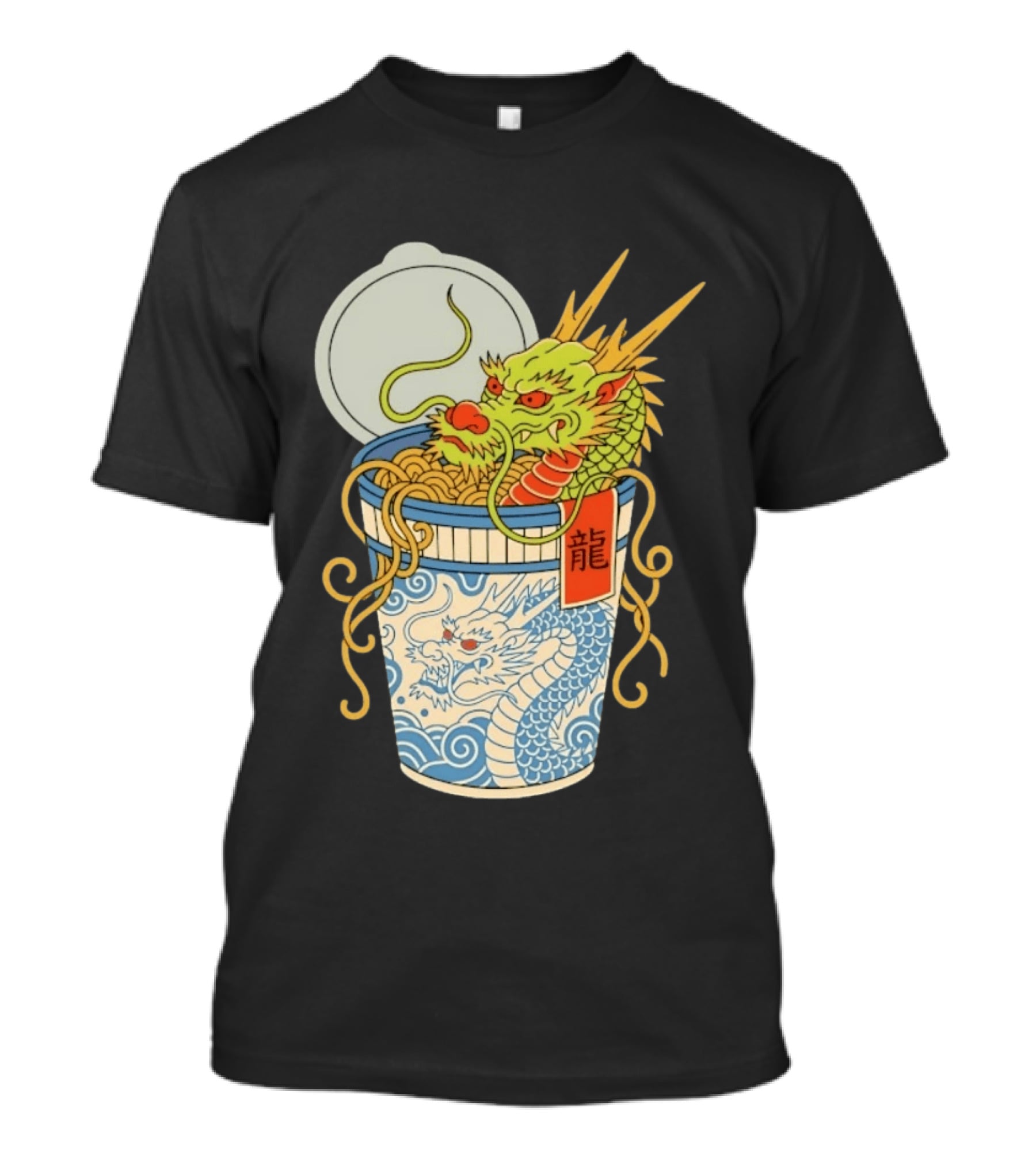 Dragon Ramen Cup With Traditional Japanese Kanji T-Shirt