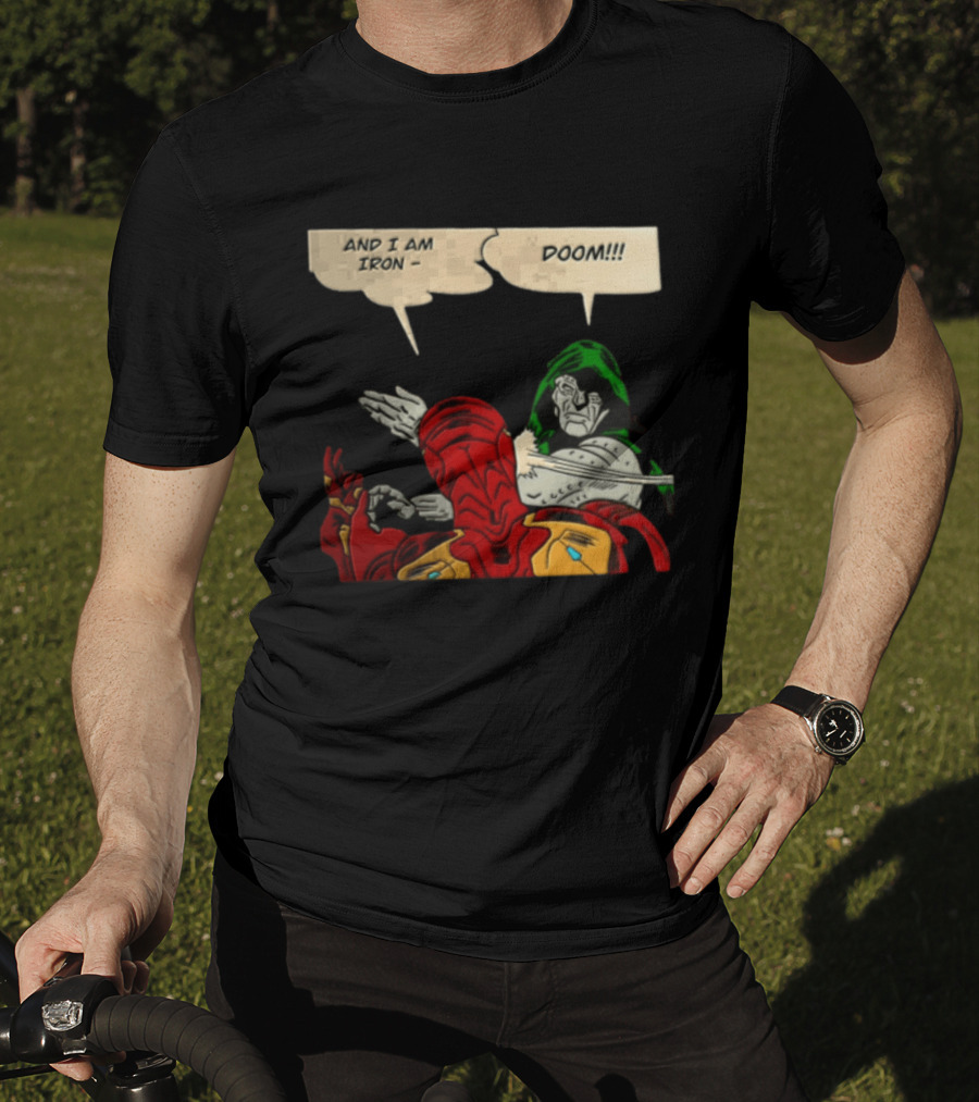 Iron Man Doctor Doom And I Am Iron Doom Slap Comic T-Shirt