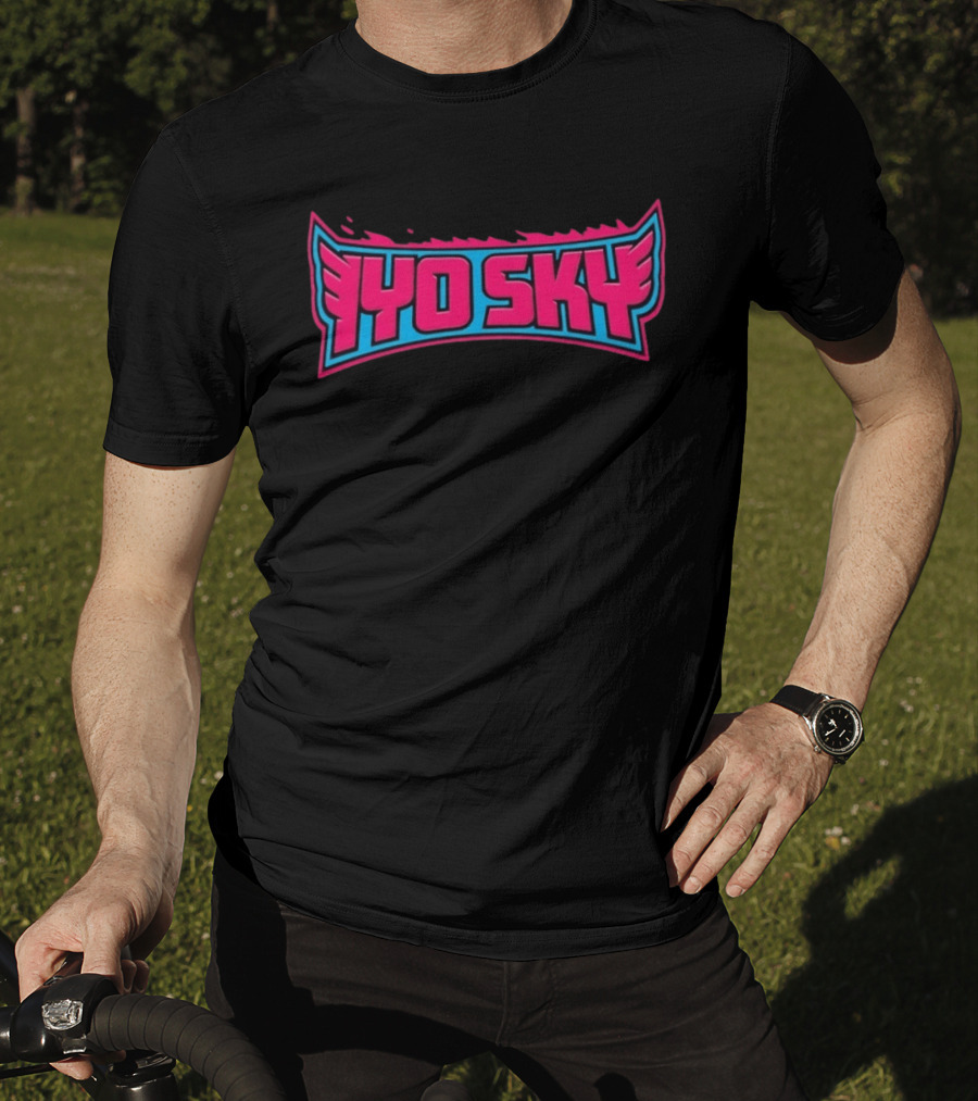Iyo Sky WWE Wrestling Wings Pink Blue T-Shirt
