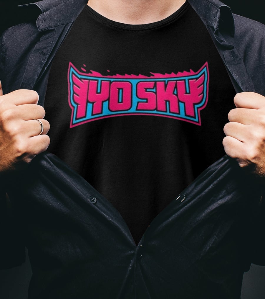 Iyo Sky WWE Wrestling Wings Pink Blue T-Shirt