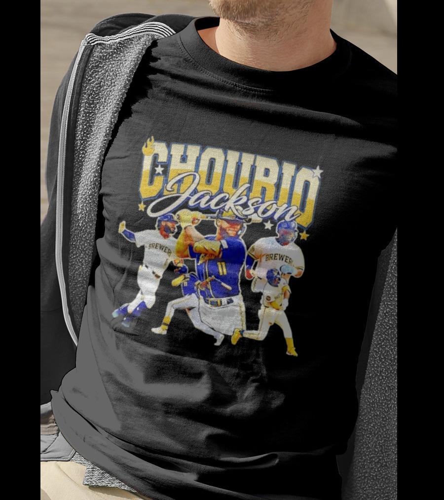 Chourio Jackson Milwaukee Brewers Number 11 Outfielder MLB T-Shirt