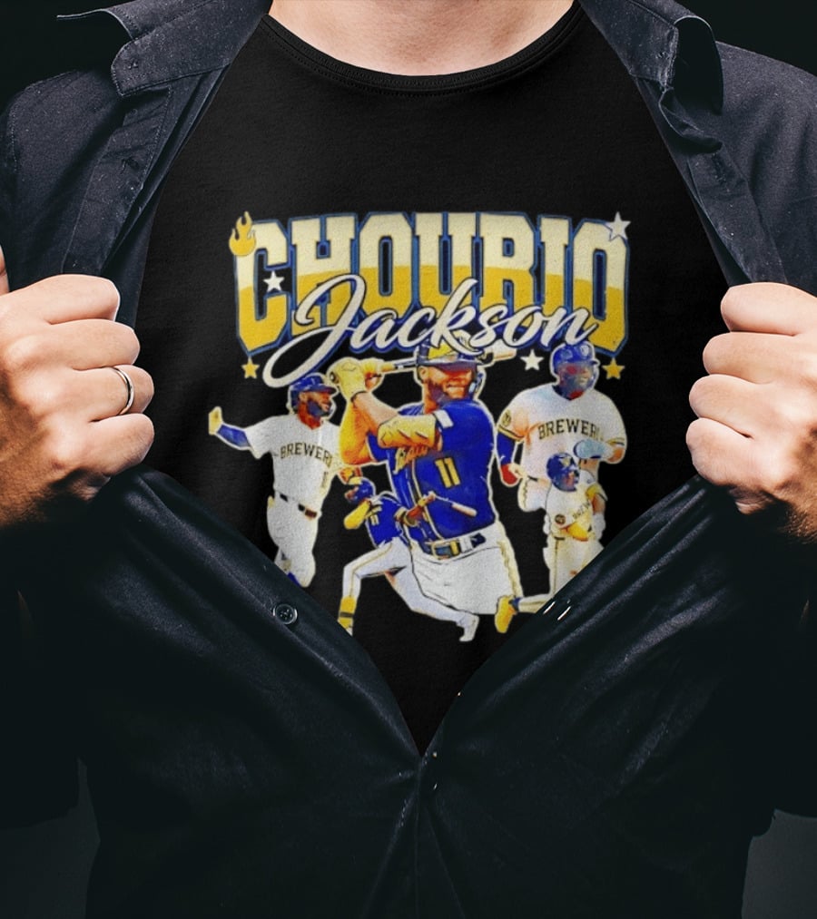 Chourio Jackson Milwaukee Brewers Number 11 Outfielder MLB T-Shirt