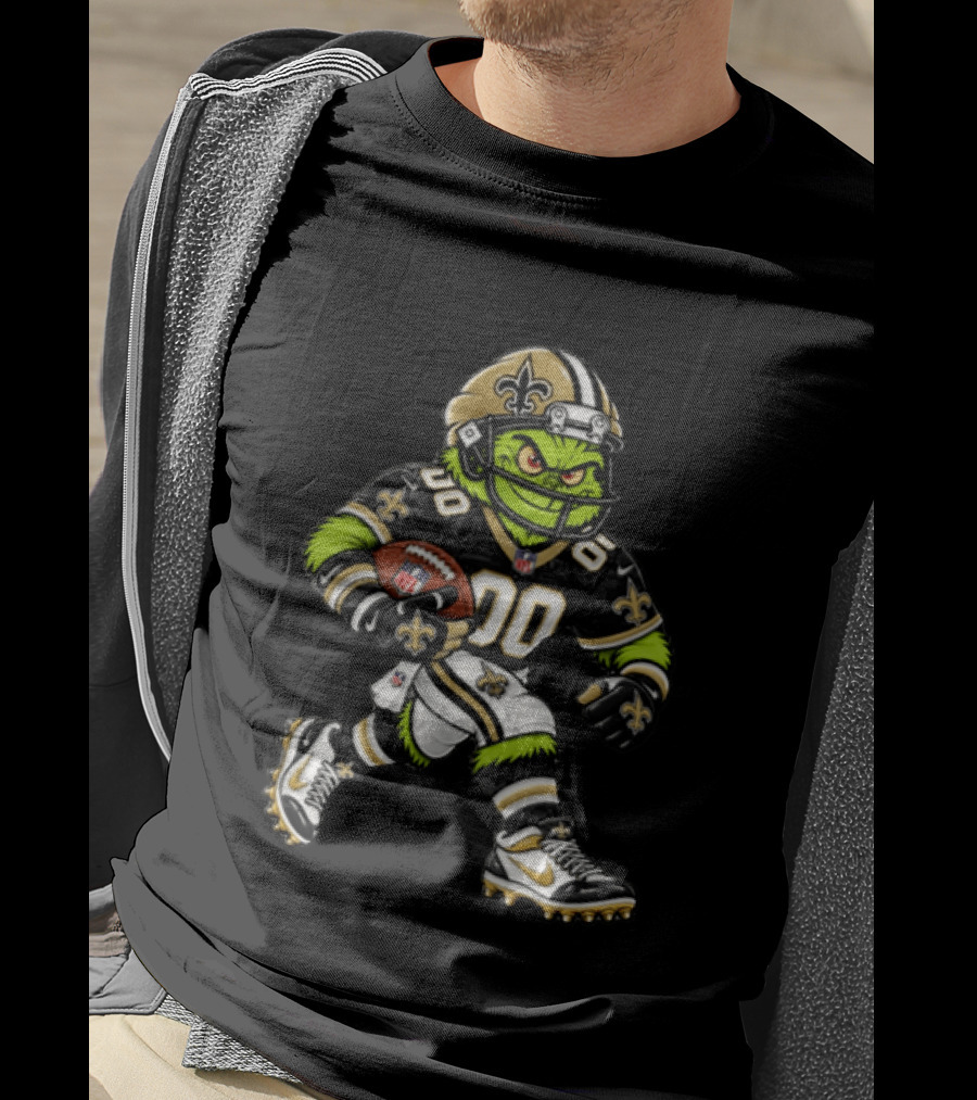 New Orleans Saints NFL Grinch Football Player T-Shirt