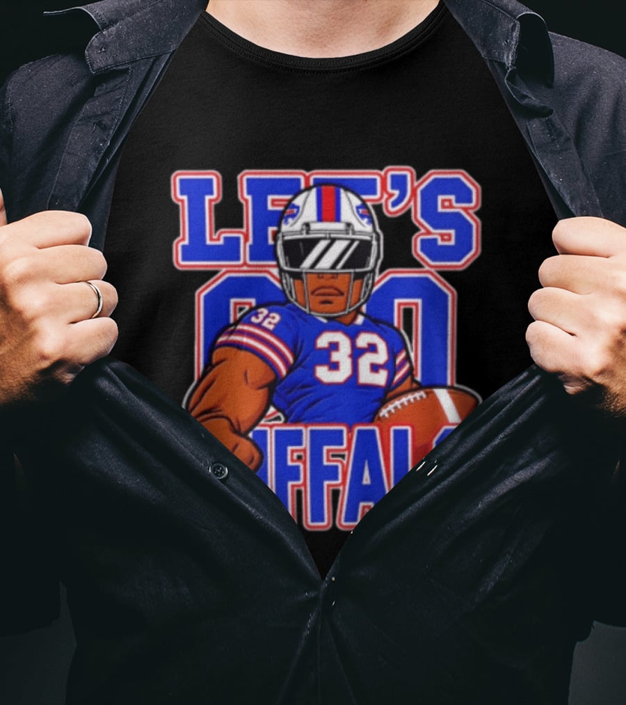 OJ Simpson 32 Jersey Let's Go Buffalo Football Fan T-Shirt