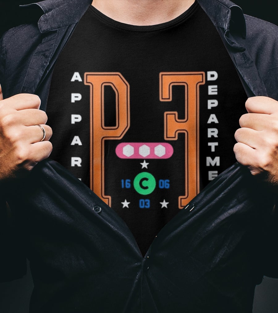 P F Apparel Department Numerical Streetwear Urban Fashion T-Shirt