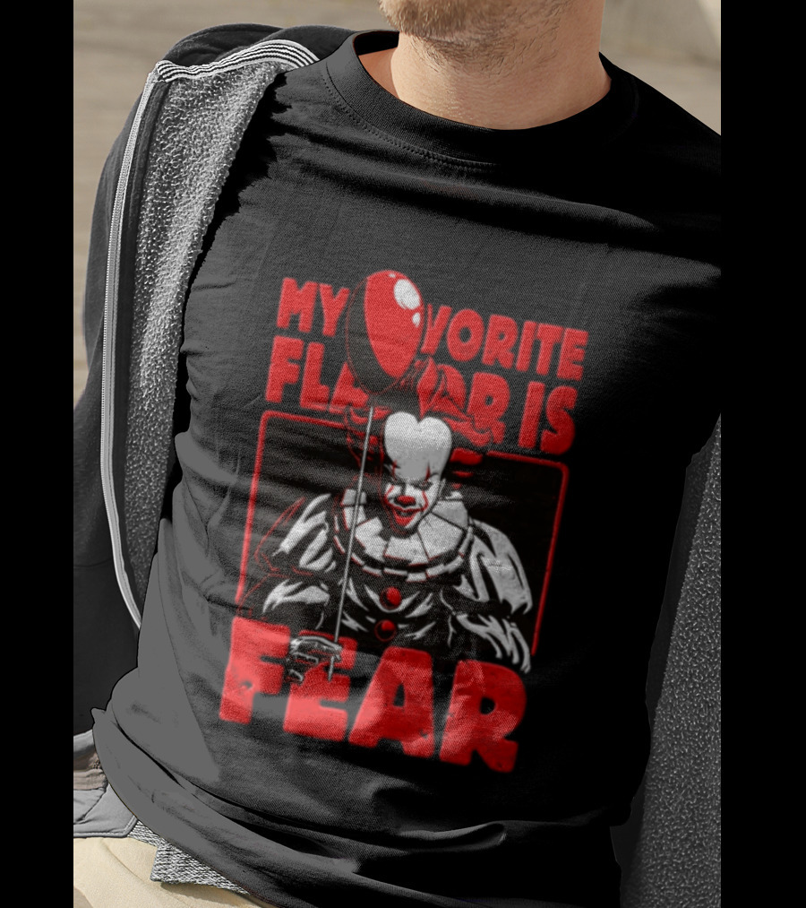 Pennywise IT Horror My Favorite Flavor Is Fear The Clown T-Shirt
