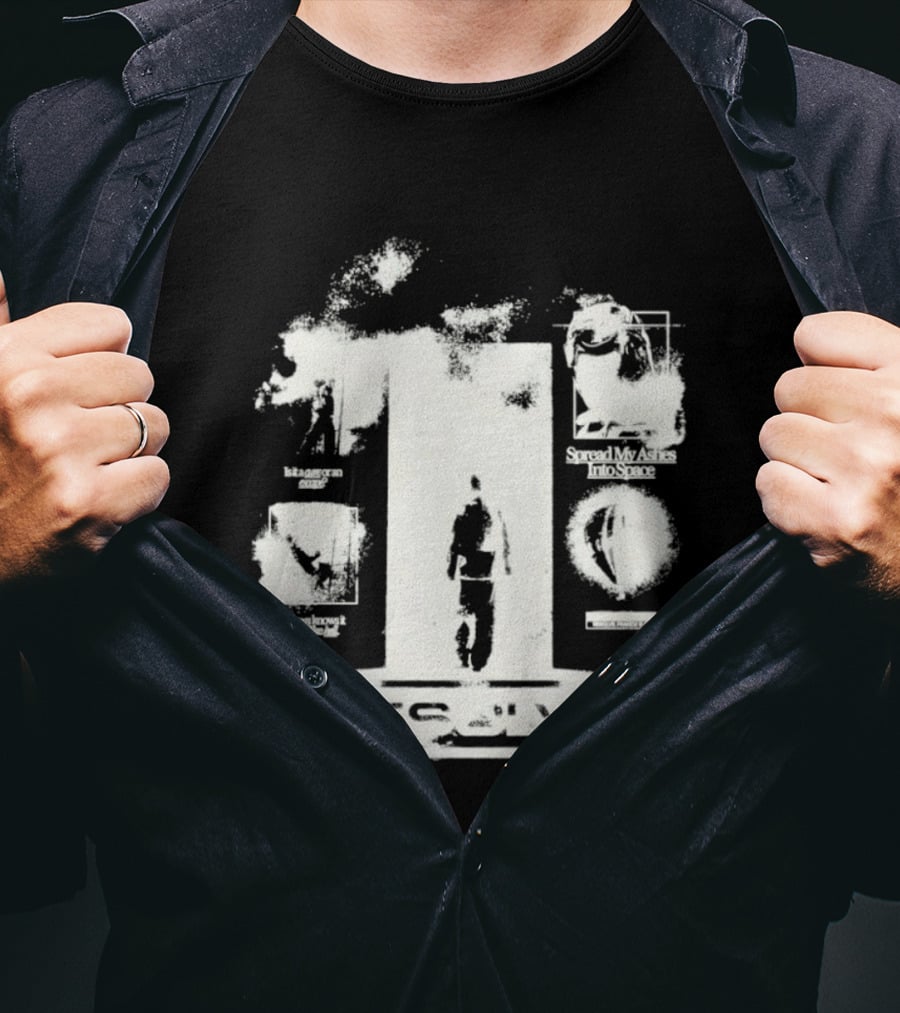 Resolve Space Ashes Rocket Adventure Distressed T-Shirt