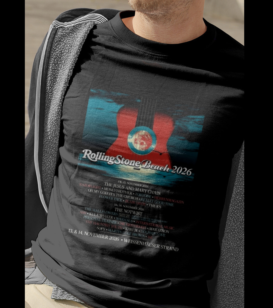 Rolling Stone Beach 2026 The Jesus And Mary Chain Weissenhäuser Strand November 13 14 Festival Lineup T-Shirt
