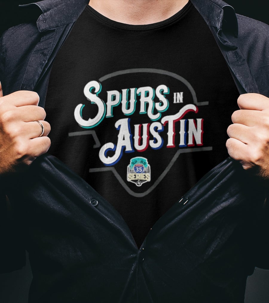 San Antonio Spurs In Austin Interstate 35 Series T-Shirt