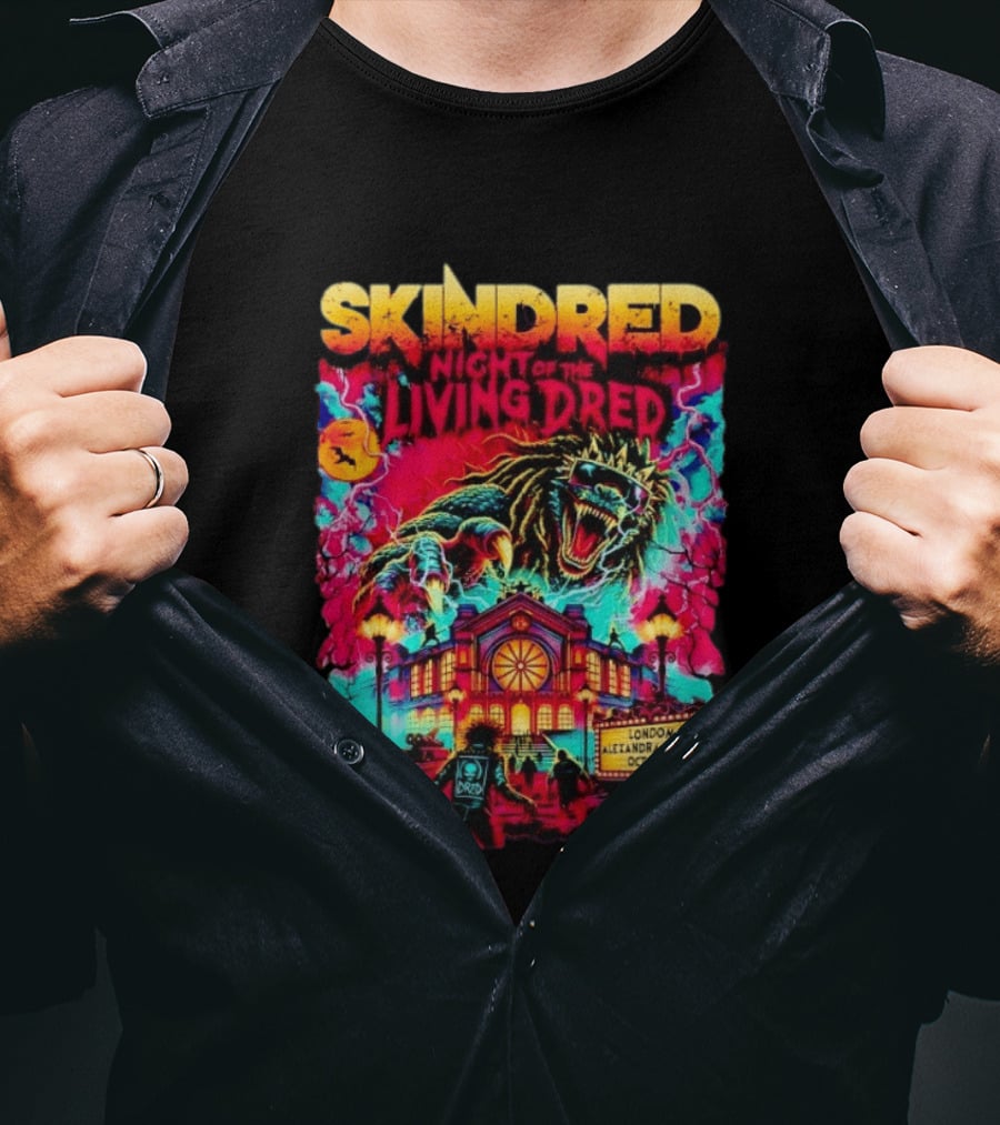 Skindred Night Of The Living Dred London Alexandra Palace Oct 31st Monster Concert T-Shirt