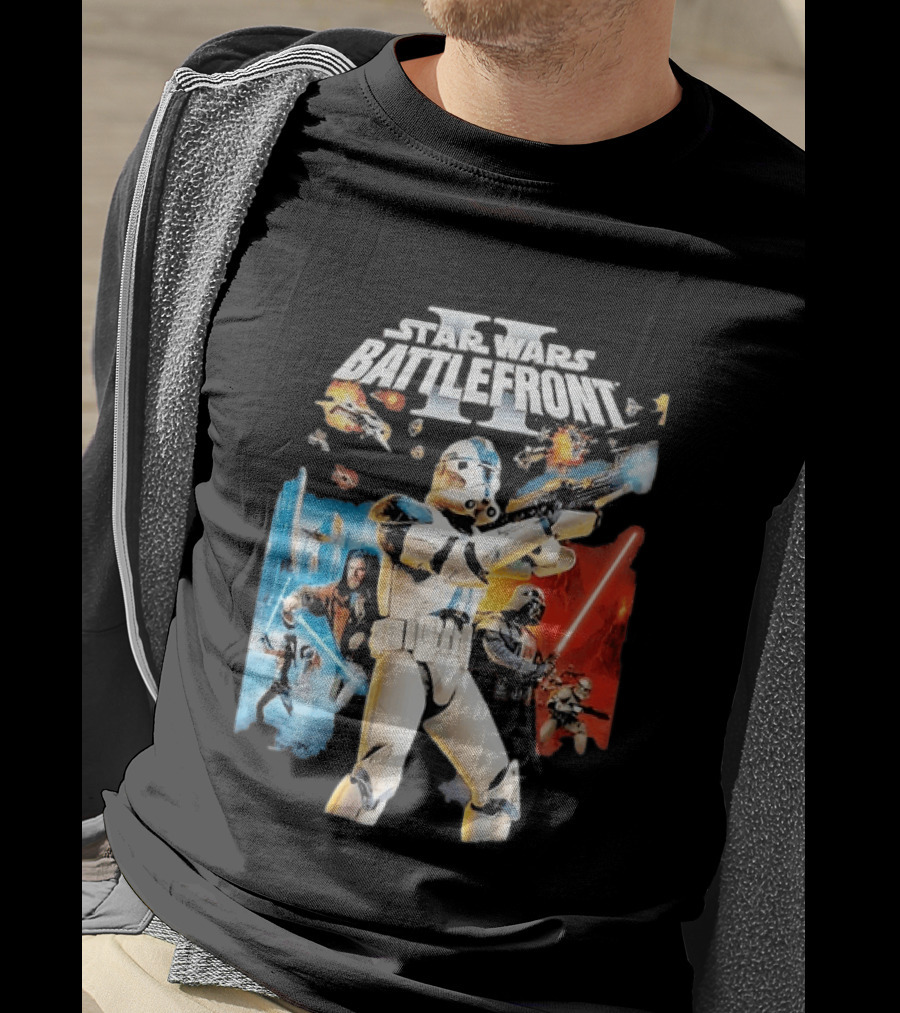 Star Wars Battlefront II Clone Trooper Jedi Action Adventure T-Shirt