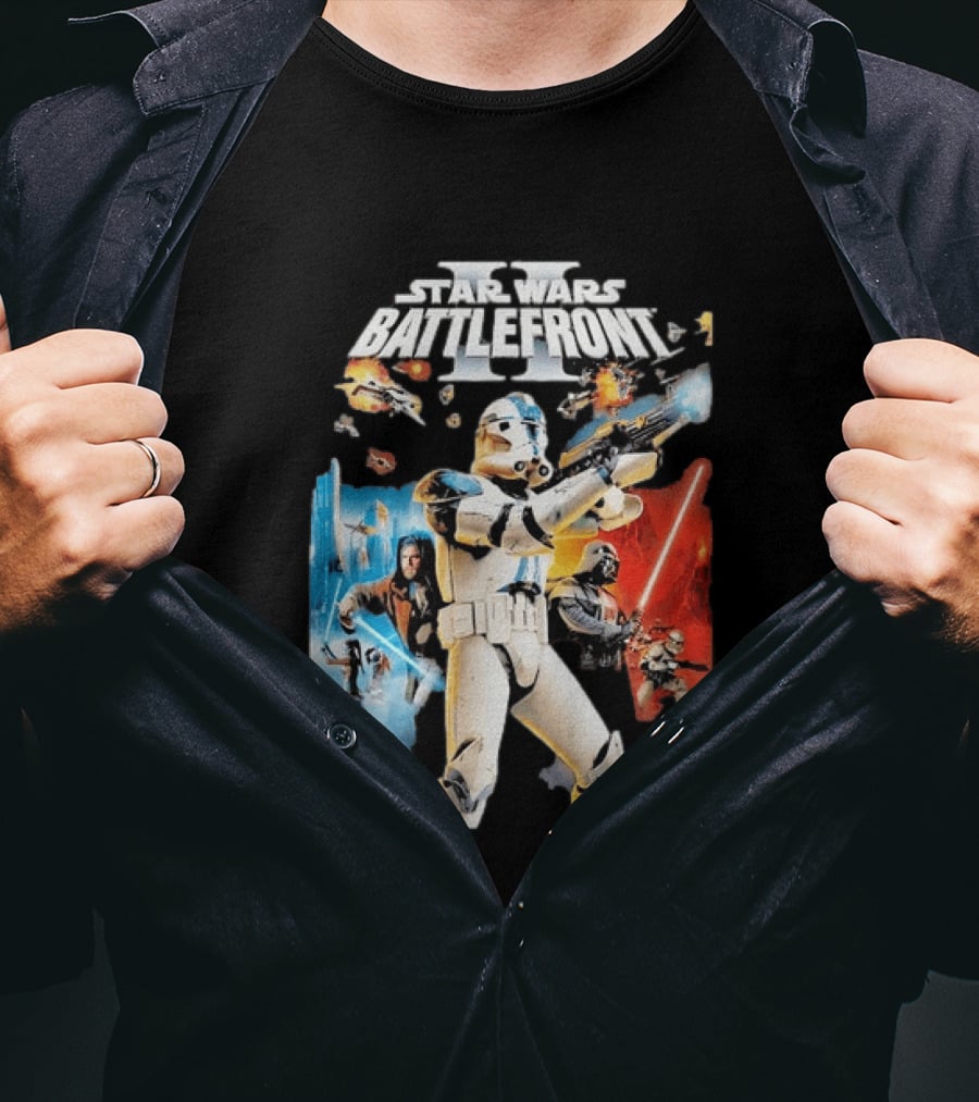Star Wars Battlefront II Clone Trooper Jedi Action Adventure T-Shirt