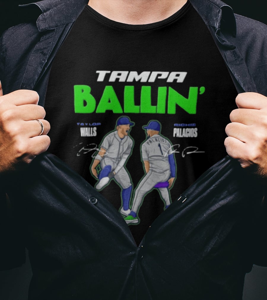 Tampa Ballin' Taylor Walls Richie Palacios Celebration T-Shirt