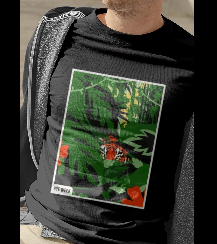 Tiger Bye Week Jungle Football Wildlife Adventure T-Shirt