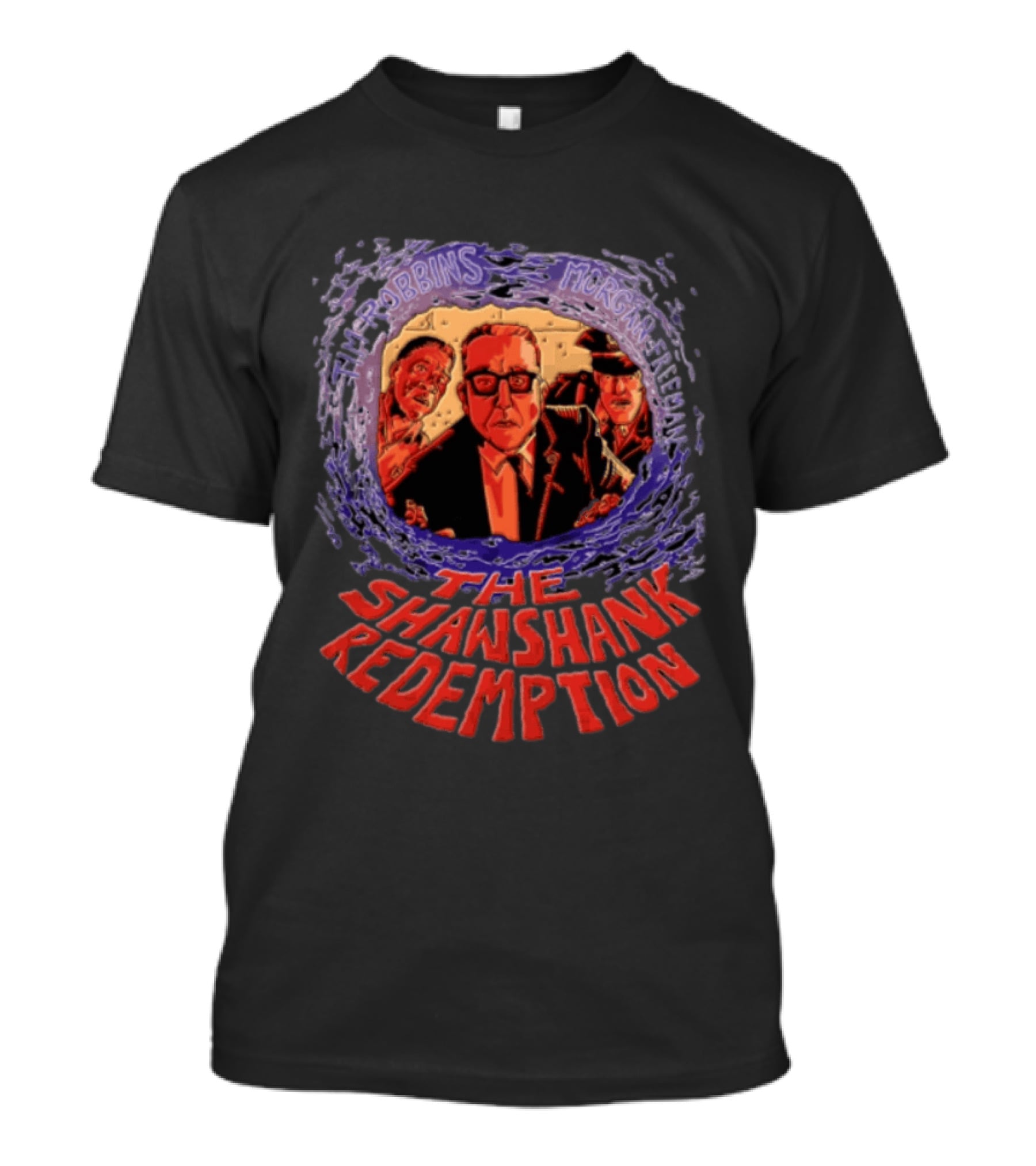 Tim Robbins Morgan Freeman The Shawshank Redemption Christmas Three Men Looking T-Shirt