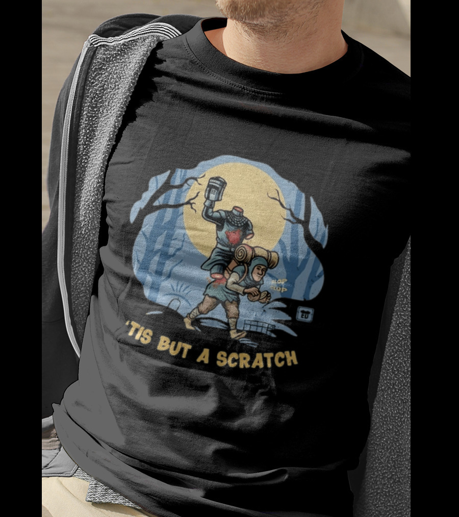 Monty Python Black Knight 'Tis But A Scratch Headless Duelist Moonlit Forest T-Shirt