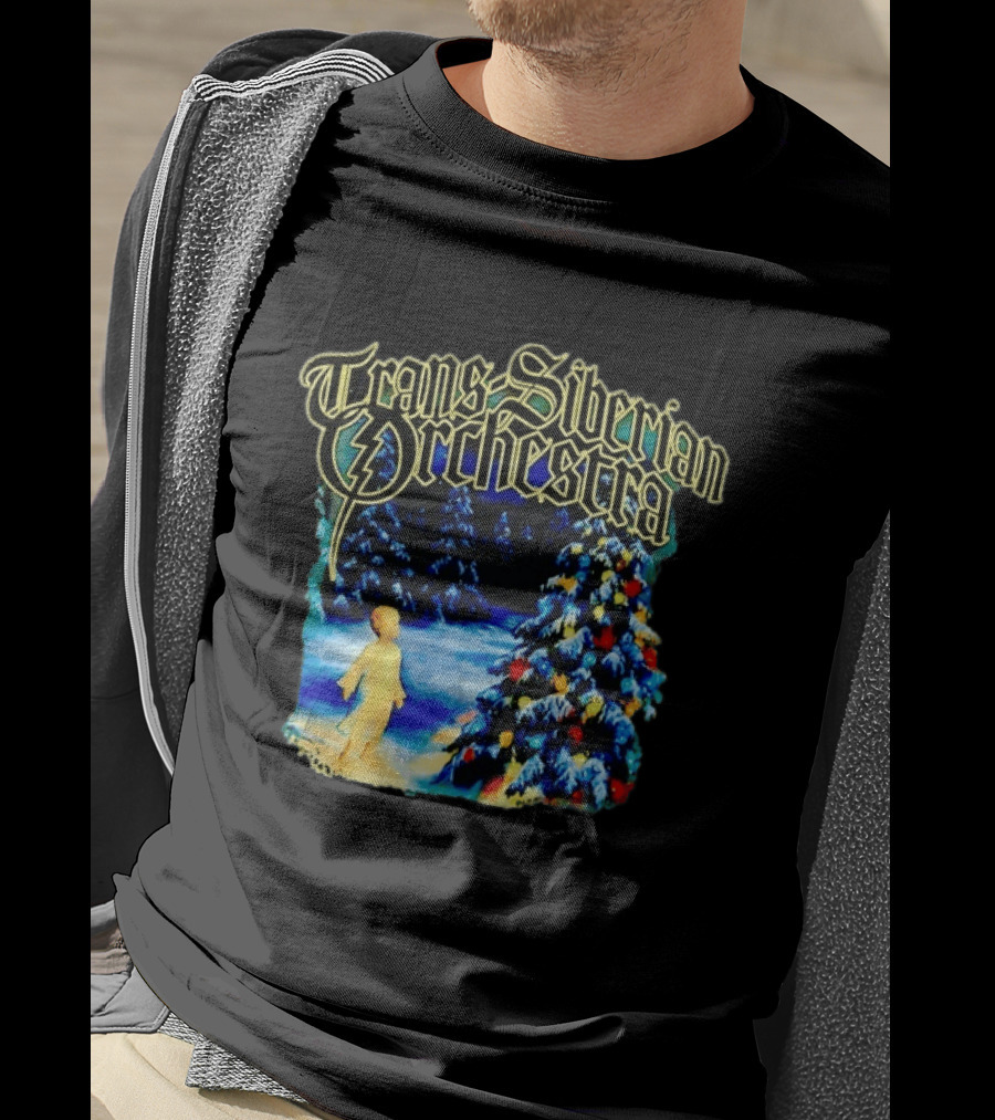 Trans Siberian Orchestra Christmas Tree Child Winter Scene T-Shirt