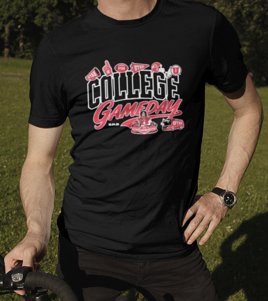 Utah Utes College Gameday 102426 It's Gameday Player No 4 Football Celebration T-Shirt