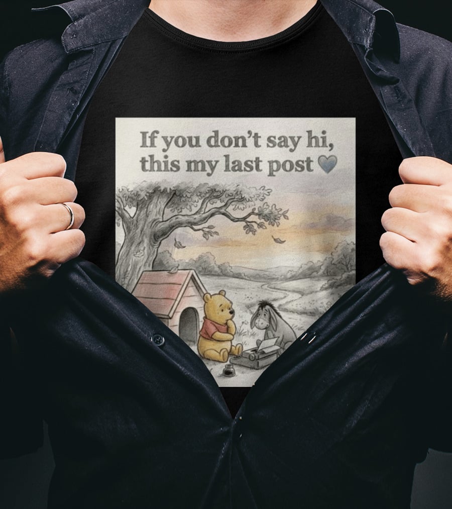 Eeyore Winnie The Pooh If You Don't Say Hi This My Last Post T-Shirt