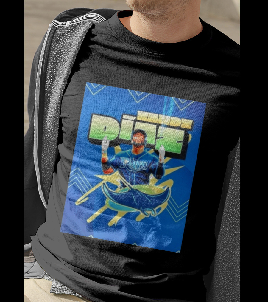 Yandy Diaz Tampa Bay Rays MLB Baseball Player Graphic With Manta Ray T-Shirt