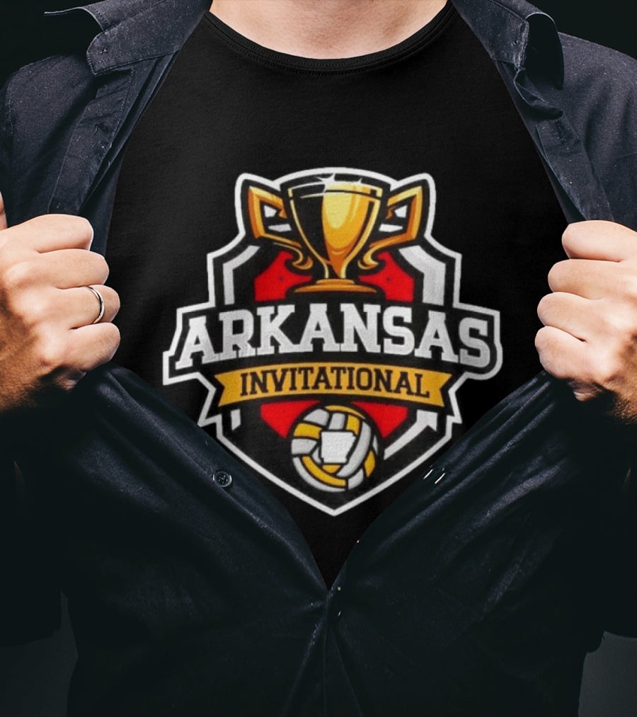 Arkansas Invitational Volleyball Trophy Tournament Soccer Ball T-Shirt