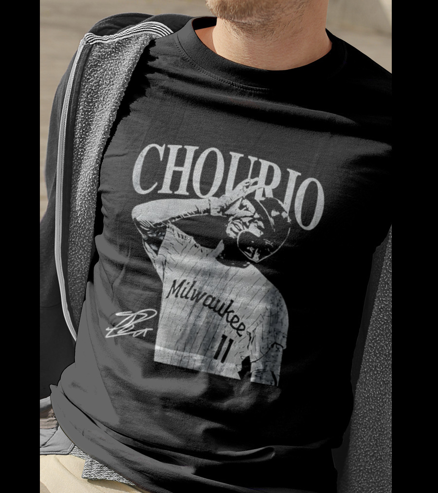 Jackson Chourio Milwaukee 11 Chourio Distressed T-Shirt