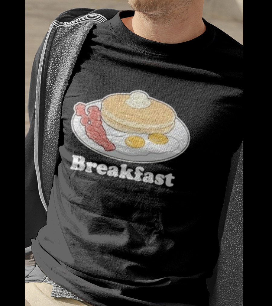 Breakfast Pancakes Eggs And Bacon Plate T-Shirt