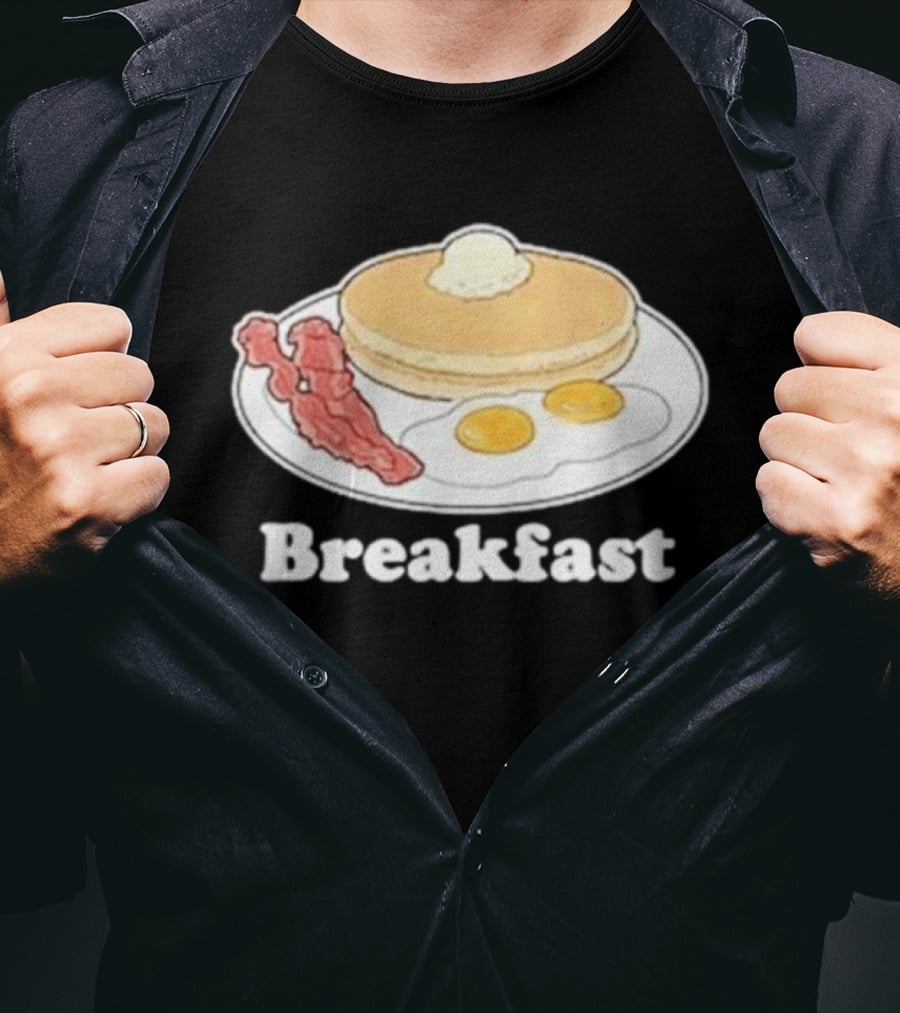 Breakfast Pancakes Eggs And Bacon Plate T-Shirt