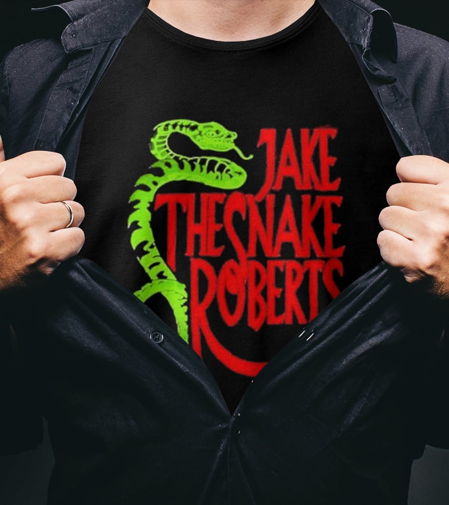 Jake The Snake Roberts WWE Retro 80s Neon T-Shirt