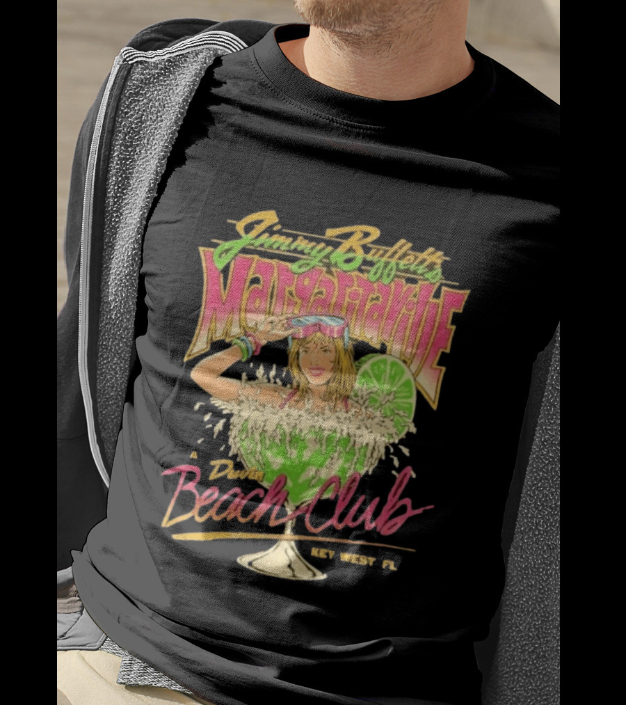 Jimmy Buffett Margaritaville Duvin Beach Club Key West FL Retro Vibes T-Shirt