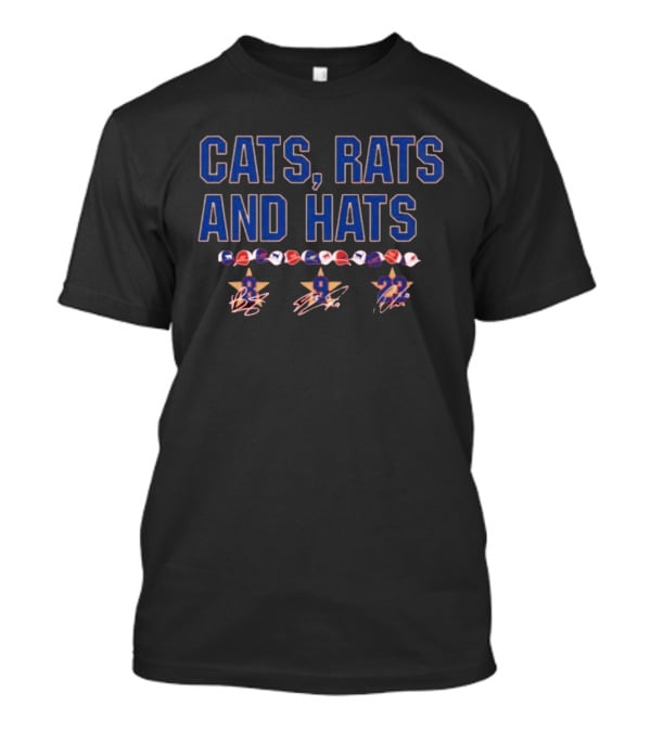 Cats Rats And Hats Colorful Baseball Caps 8 9 23 T-Shirt