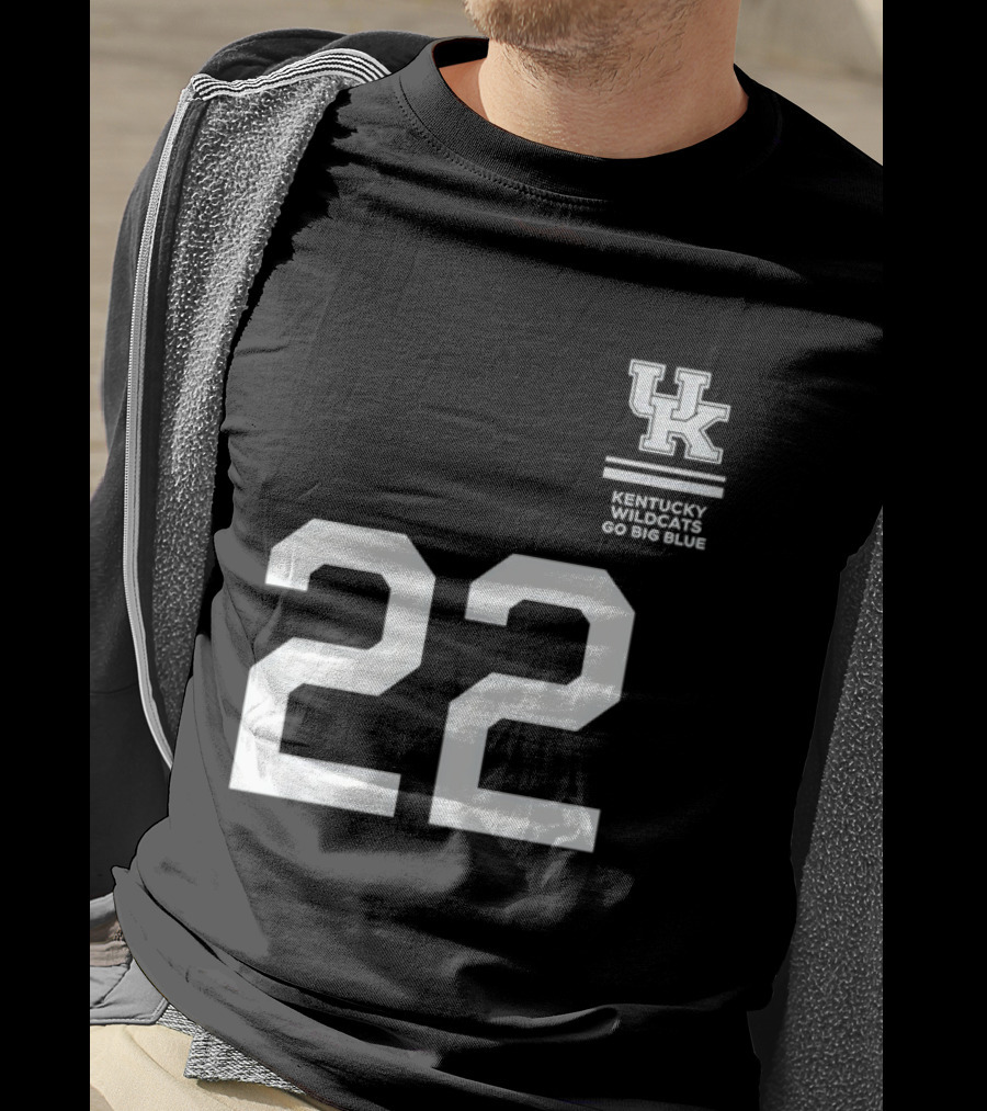 Kentucky Wildcats Milan Momcilovic Number 22 Go Big Blue T-Shirt